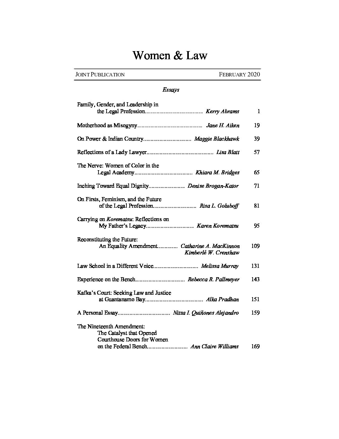 Women & Law – Full PDF
